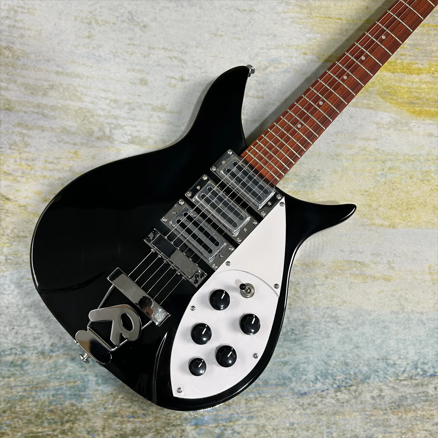 Rickenbacker 325 Electric Guitar, Basswood Body, R Tail Bridge, Black Color, Rosewood Fretboard, 21 Frets, Free Ship, Gleeson