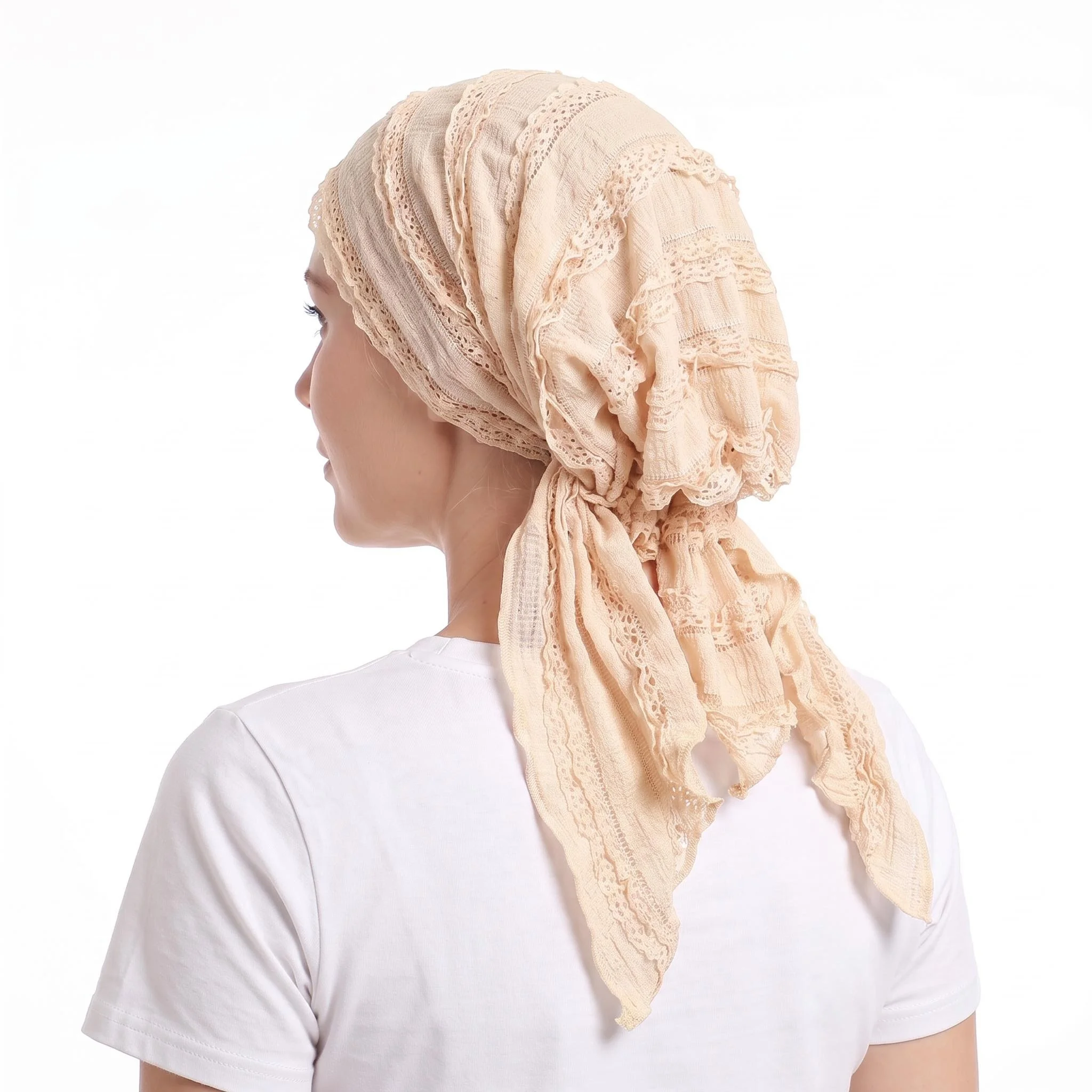 2026 New Crinkle Solid Color Women's Hijab Soft Elastic Muslim Ladies Turban Headscarf Head Wrap for Ladies Turbante Mujer