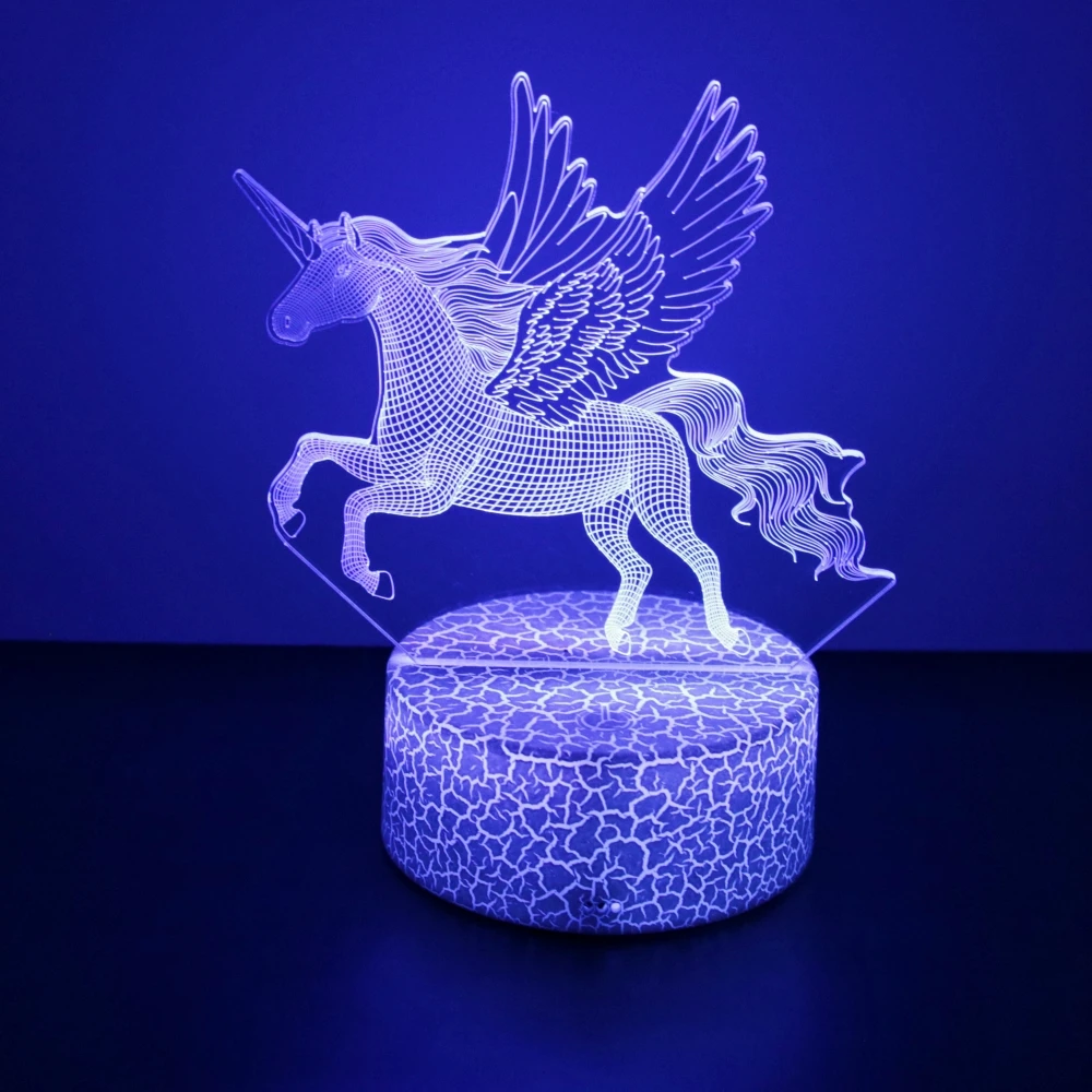 3D Lamp Anime Unicorn LED Night Light RGB Color Changing Child Nightlight Unicorns for Girls Toys Room Bedroom Decoration Gifts