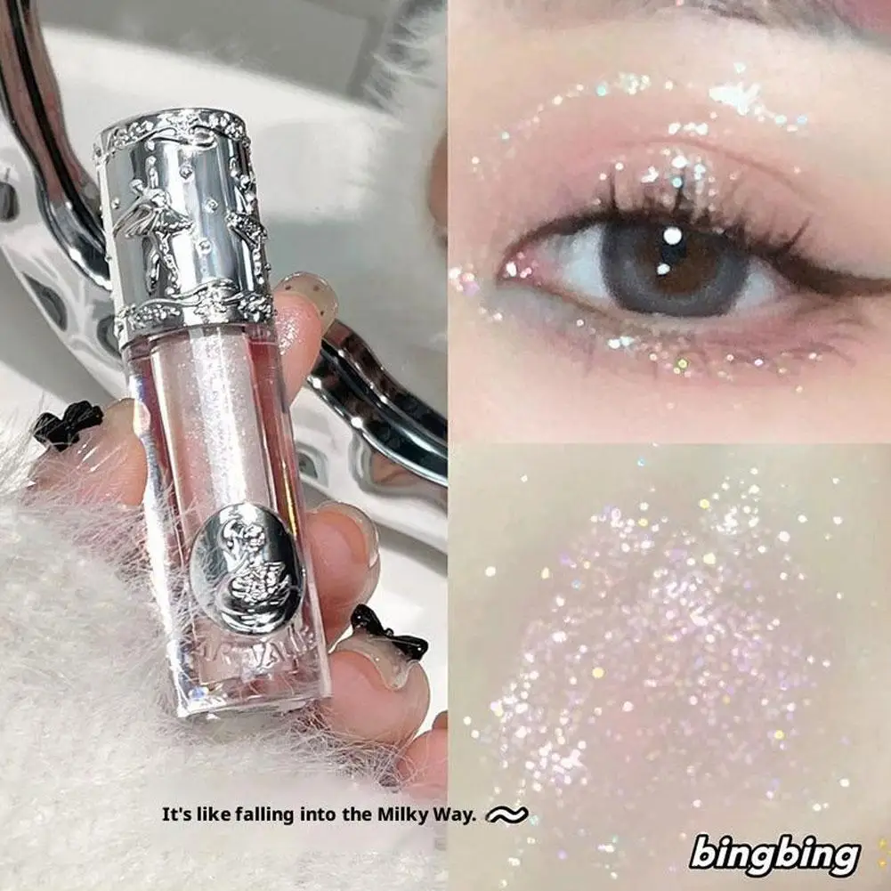 Sombra de ojos líquida con purpurina de Ballet, brillo nacarado, resaltador de lentejuelas brillantes nacaradas monocromáticas de larga duración