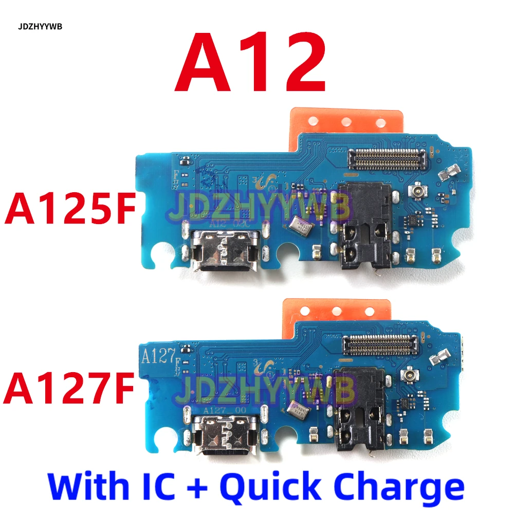 

USB-порт для зарядки, гибкий кабель, разъем, микрофонный модуль для Samsung A12 A125 A125F A12s A127 A127F A12 Nacho 15 Вт