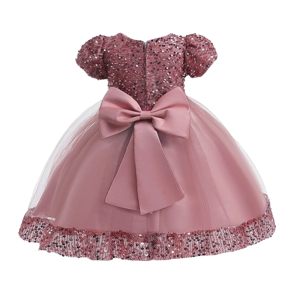 Girls Birthday Party Dress Sequin Children Costume Flower Girl Bridesmaid Dresses For Kids Princess Wedding Prom Gown 3-10Years