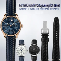 For IWC Watchband Portuguese Perpetual Calendar IW503312 IW371614 Timing High-quality Leather Watch Strap 20MM 22MM Watchband