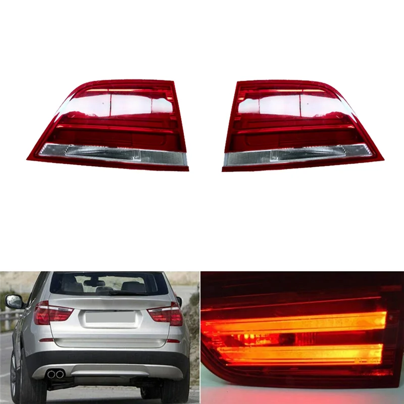ด้านหลังหลอดไฟ LED Trim BEZEL SHELL ย้อนกลับสัญญาณไฟเบรคสําหรับ BMW X3 F25 2009-2017 ไฟท้าย Cover-T61C