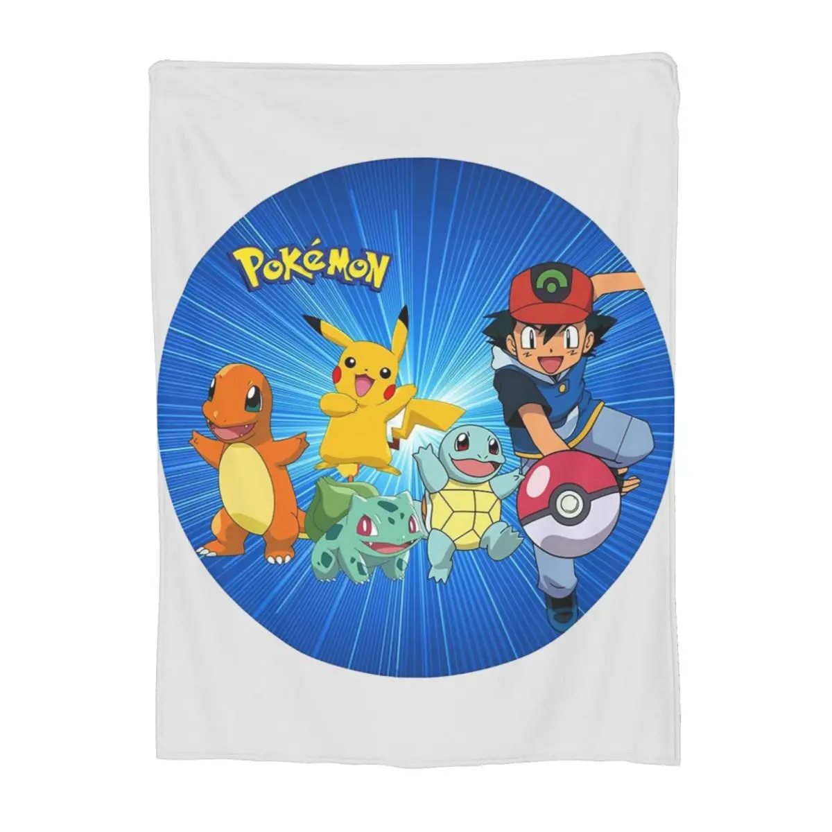 Custom P-Pikachus Cartoon Blanket Warm Fleece Soft Flannel Throw Blankets for Bed Couch Travel Spring Autumn
