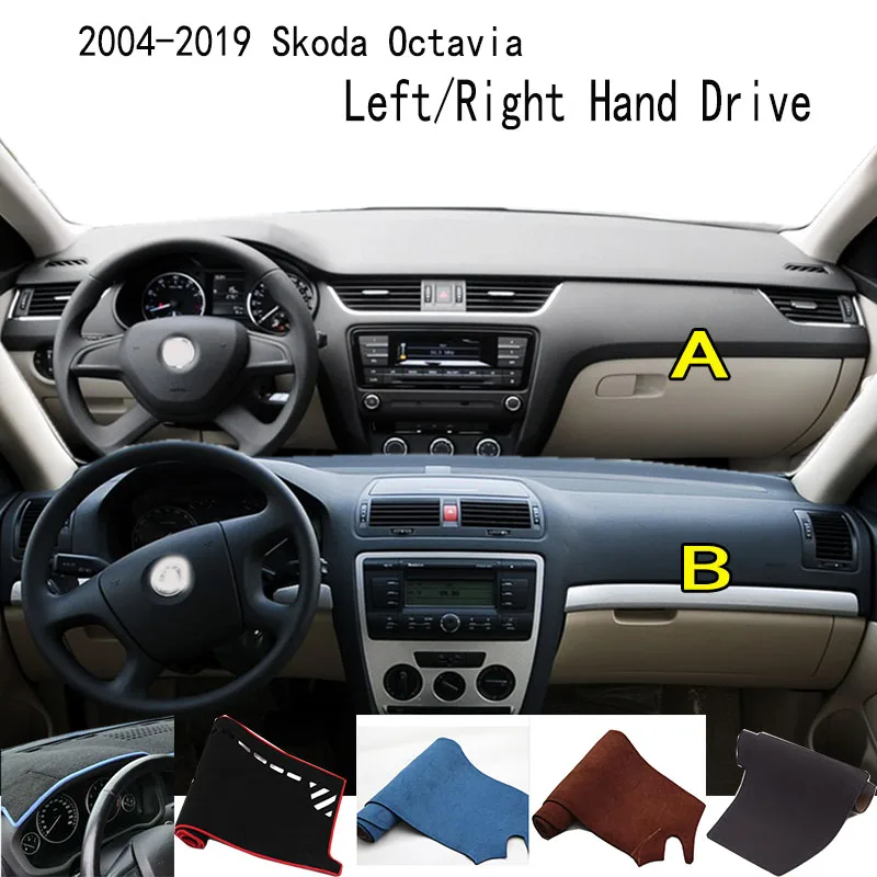 For 2004-2019 Skoda Scout Octavia RS Accessories Dashboard Cover Instrument Panel Dash Mat Dashmat Protective Pad