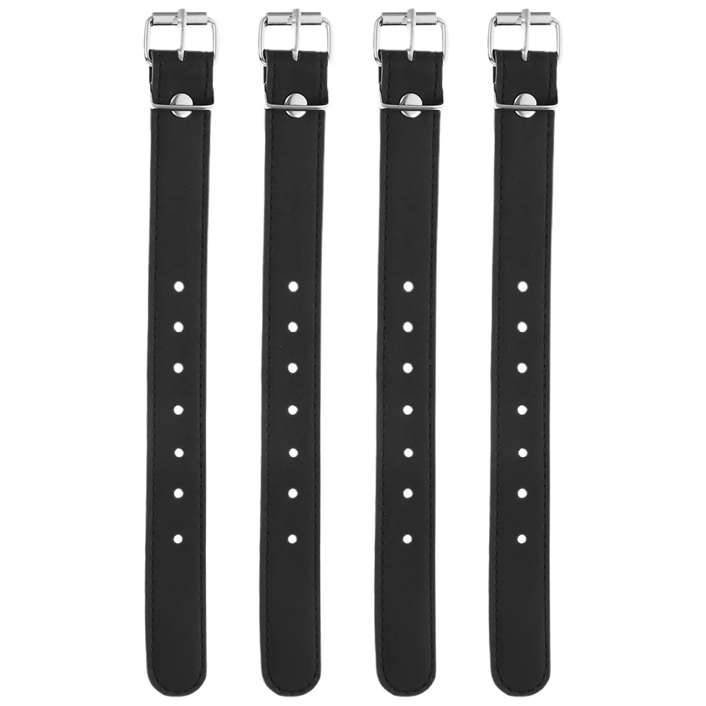 

4pcs Basket Straps Metal PU Childfriendly Easy Install Secure Bike Front Rack Parts for Mountain Scooter Rear