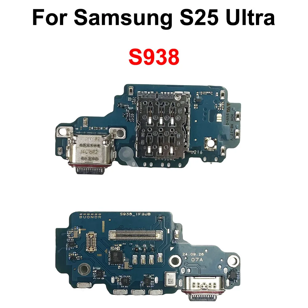 

GEFENSI USB Charge Port Jack Dock Connector Charging Board Flex Cable For Samsung Galaxy S25 Ultra SM-S938B S938B/DS Charging Bo