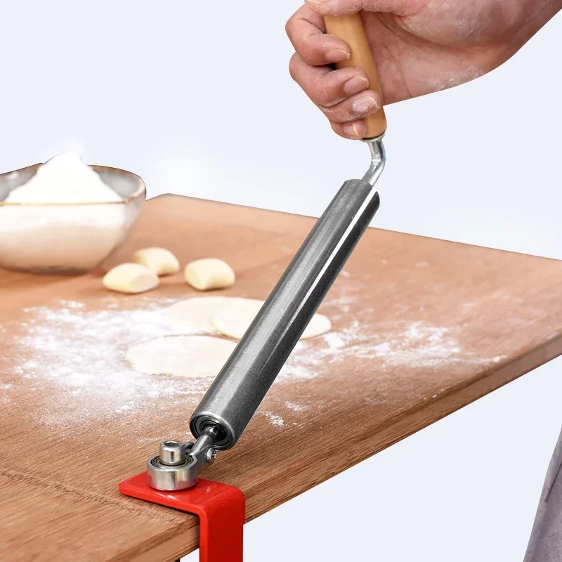 Stainless Steel Rolling Pin Simple Household Labor Saving Non Stick Roll Out Dumpling Skin Noodle Pastry and Bakery Accessories