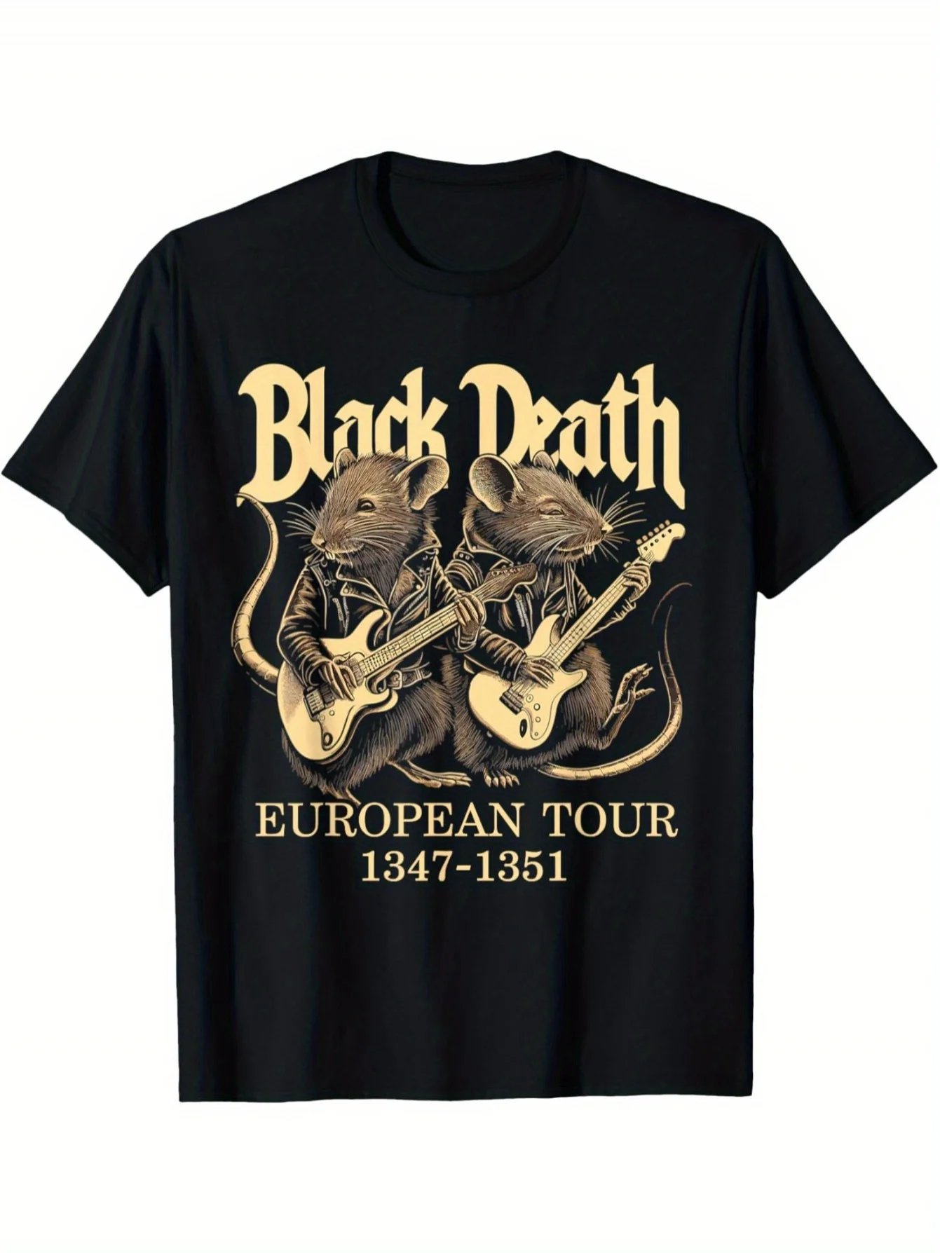 

Мужская футболка Sense of Design-Black Death Tour of Europe — футболка с готическим средневековым рисунком и европейским технологическим дизайном 1347-1351,