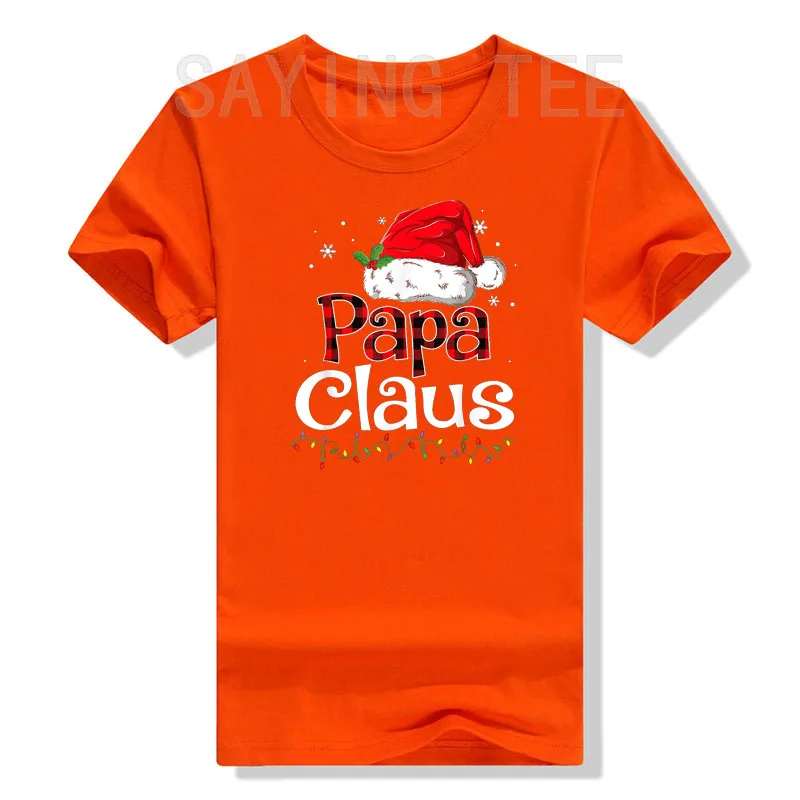 Papa Claus Santa Lustige Weihnachten Pyjama Passenden Familie T-Shirt Geschenke Großvater Weihnachten Urlaub Partei Kostüm Graphic Tee Tops – Detail 12
