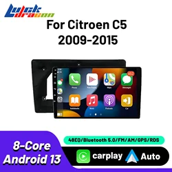 Autoradio Car Radio For Citroen C5 2009-2015 Multimedia Automotive Carplay Android Auto Bluetooth Car Stereo Subwoofer Video Car