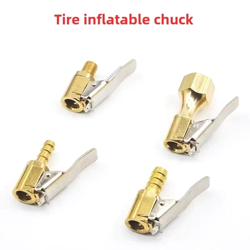 Car Tire Air Chuck Inflator Pump Valve Connector Clip-on Adapter Car Brass 6mm / 8mm Tyre Wheel Valve for Inflatable Pump