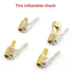 Car Tire Air Chuck Inflator Pump Valve Connector Clip-on Adapter Car Brass 6mm / 8mm Tyre Wheel Valve for Inflatable Pump