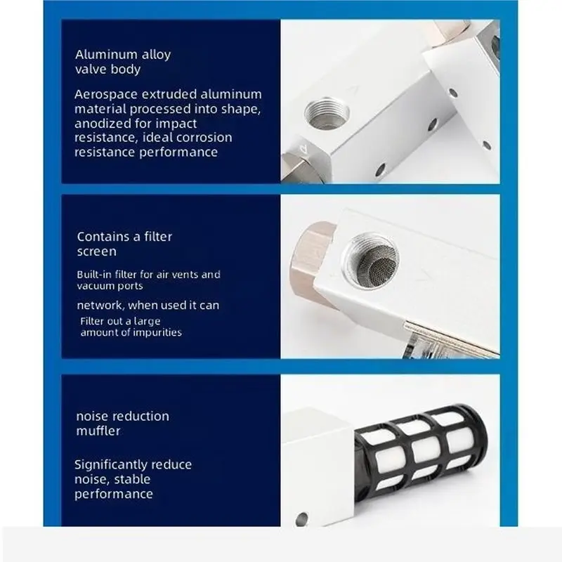ABDJ-CV-15HS Integrated Vacuum Control Valve And Ejector- Vacuum Generator For Automation Applications(Pneumatic Component)