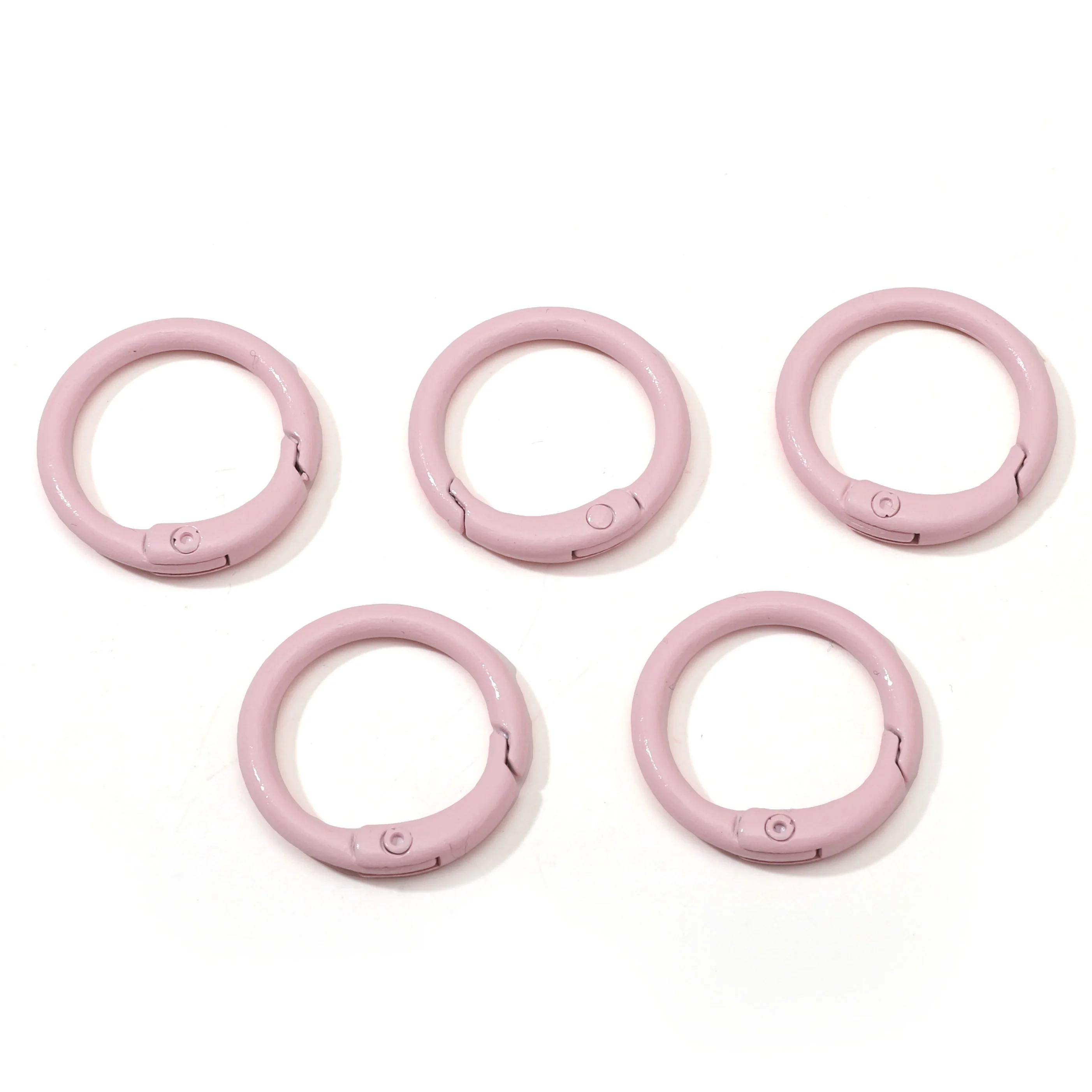 5Pcs Colorful Alloy O Ring Keychain