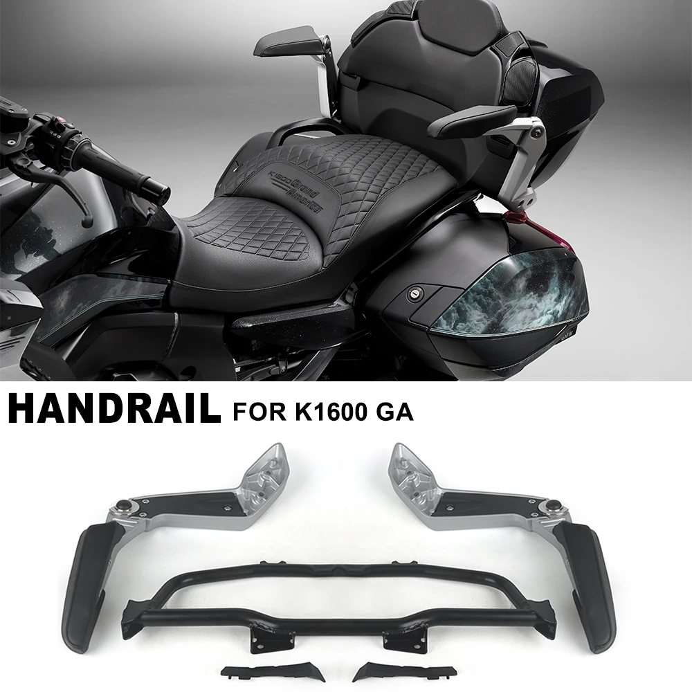 

NEW FOR BMW K1600GA K1600 GA Motorcycle Adjustable Passenger Armrests Black Comfortably Padded Accessories