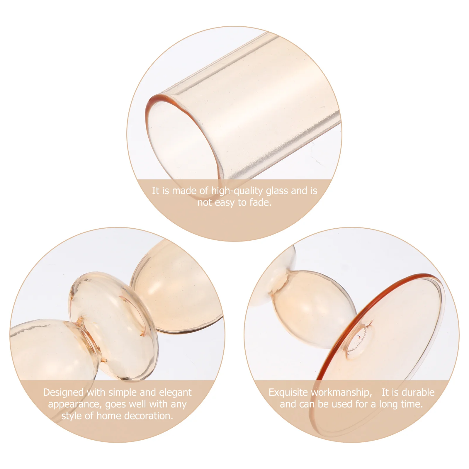 

Delicate Holder Glass Candlestick Elegant Retro Design Create Joyful Warm Decoration Romantic Lighting