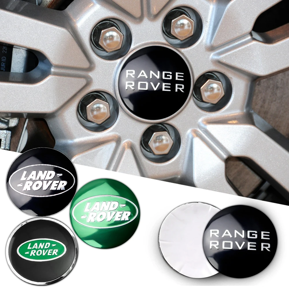 4pcs 56MM Car Wheel Center Hub Caps insignea Sticker For Land Rover Range Rover Defender 3 4 Evoque Discovery 3 4 Guardian Velar