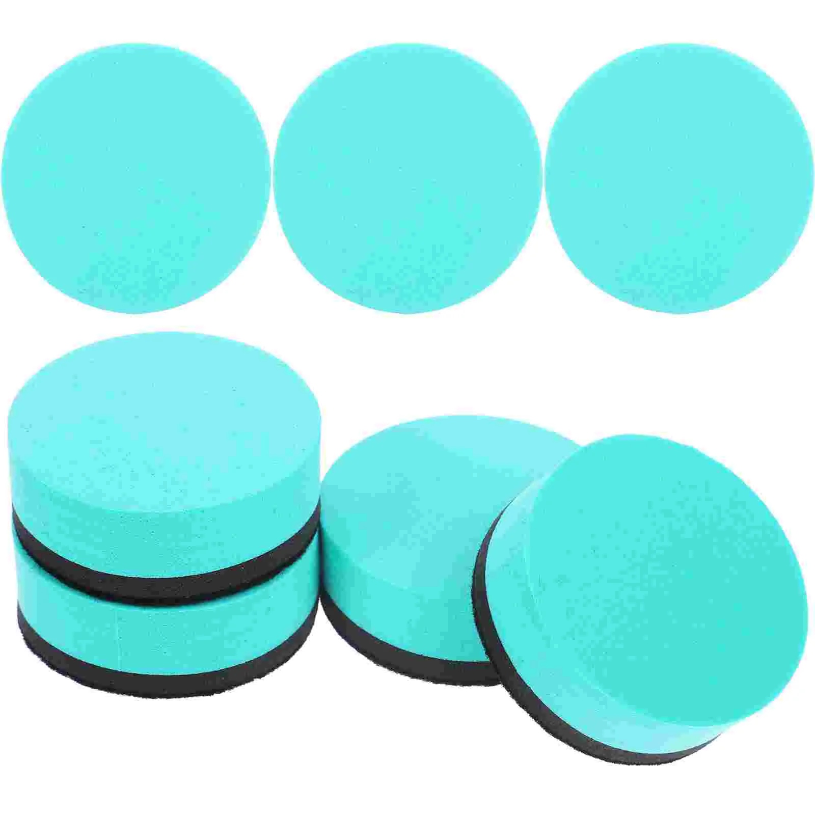 30 Pcs Portable Whiteboard Eraser Magnetic Eva Felt Cloth Color Round Small 1 Set/30pcs (green) Child Whiteboards Erasers Home