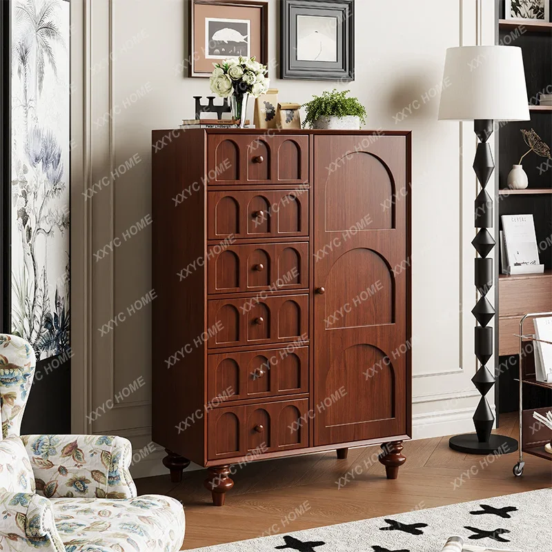 Style Retro Chest Of Drawers Living Room Style Middle-Ancient Home Entrance Cabinet Bedroom Chest Of Drawer
