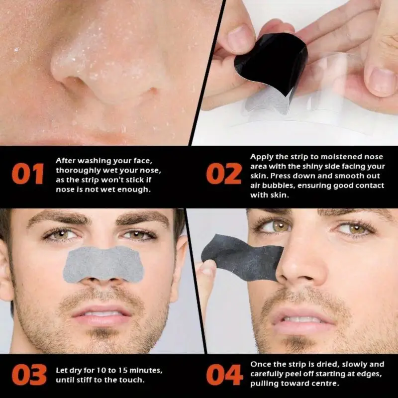 Hydrocolloid Blackhead Remover Nose Strips 10/30/50Pcs Black Exfoliating Deep Cleansing for Glowing Facial Skin