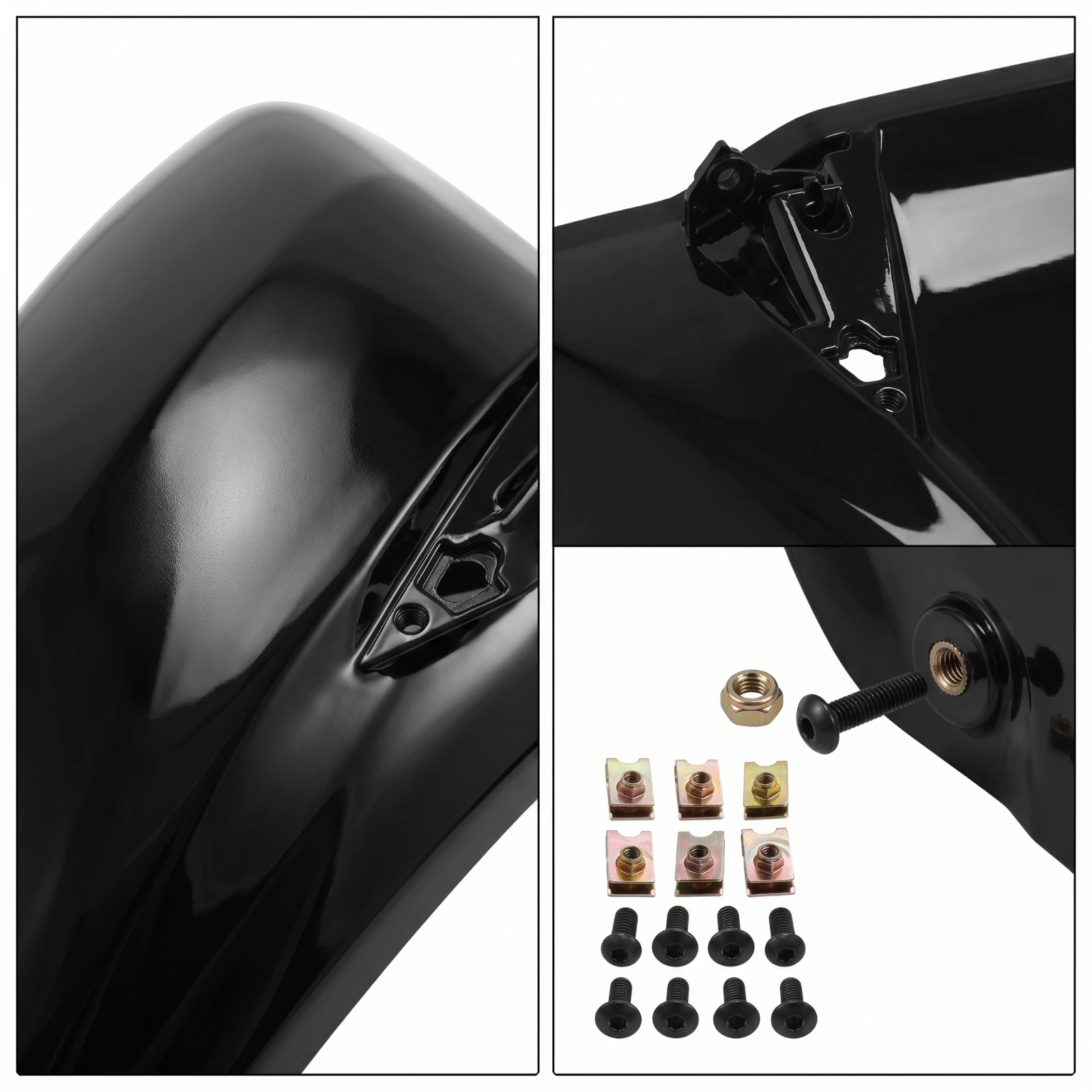 Motorcycle Front Fairing Easy to Install Motorcycle Fairing with Mounting Hardware Wind Deflector Sleek-Profile for Touring