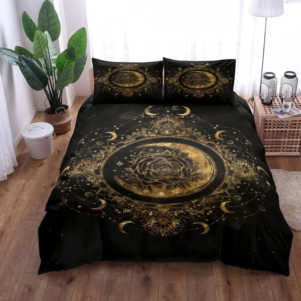 

Celestial Floral Moon Vintage Bed Linen Set King Queen Double Full Twin Single Size Duvet Cover Set