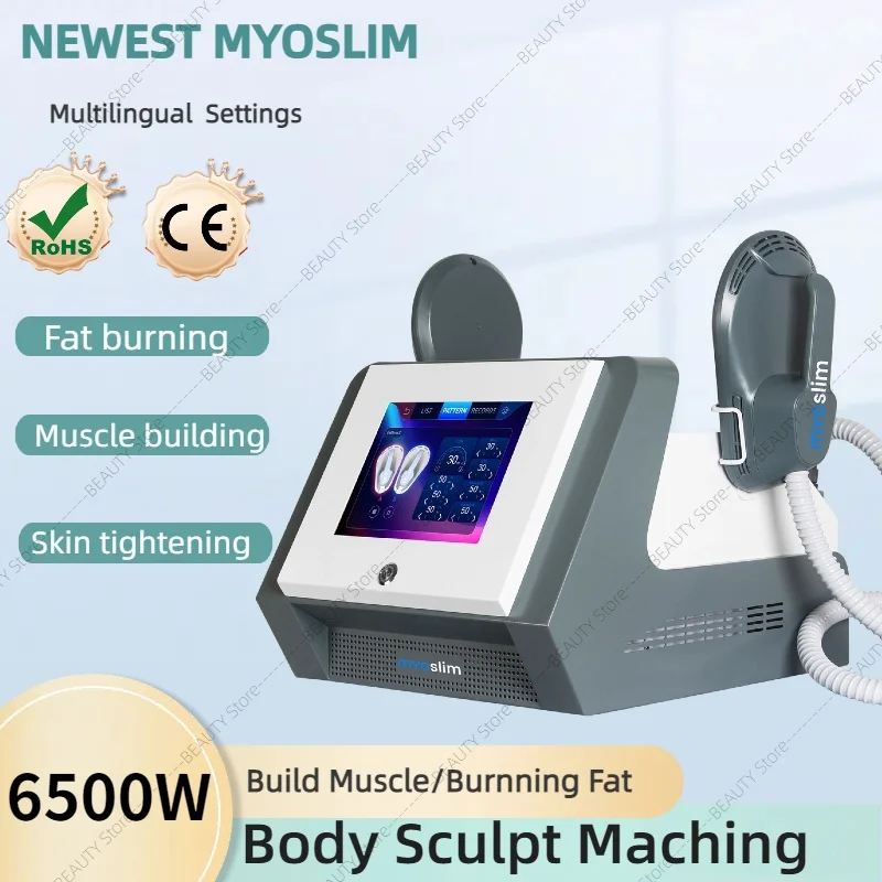 MYoslim Sculpt Machine 15Tesla 6500w EMS RF Fat Slimming Burning Muscle Stimulation Body Sculpting 15 Electromagnetic Therapy