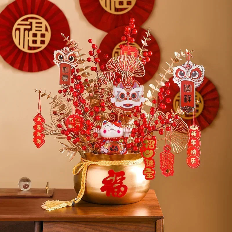 

Chinese-style blessing bucket decoration housewarming joy decoration new home living room front desk decoration new home layout