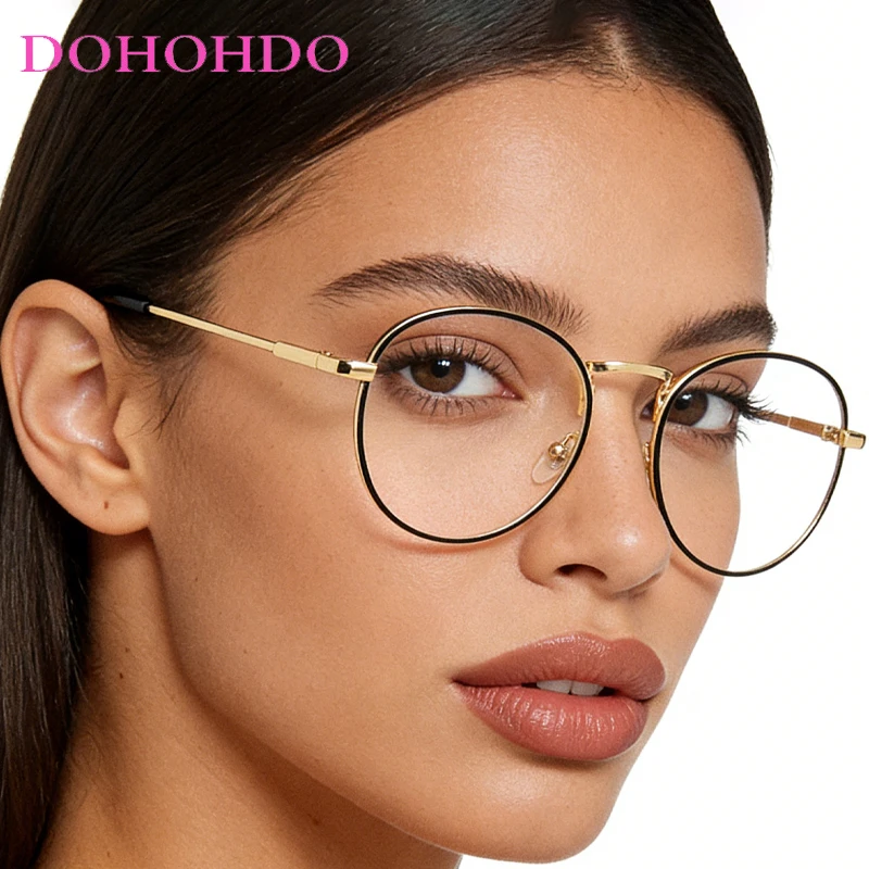 

New Popular Luxury Designer Metal Round Frame Women's Glasses Classic Men Eyewear Frame Outdoor Travel Eyeglasses Ladies Очки
