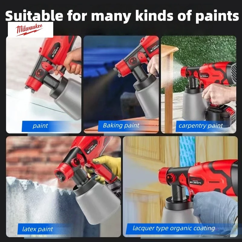 

Milwaukee M18 wireless spray gun, large capacity, long battery life and more free painting.