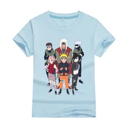 New Kids Boys Naruto Breeze Shirt - Sakura, Kakashi e Sasuke T-shirt per bambini T-Shirt Casual per adolescenti stampata in cotone