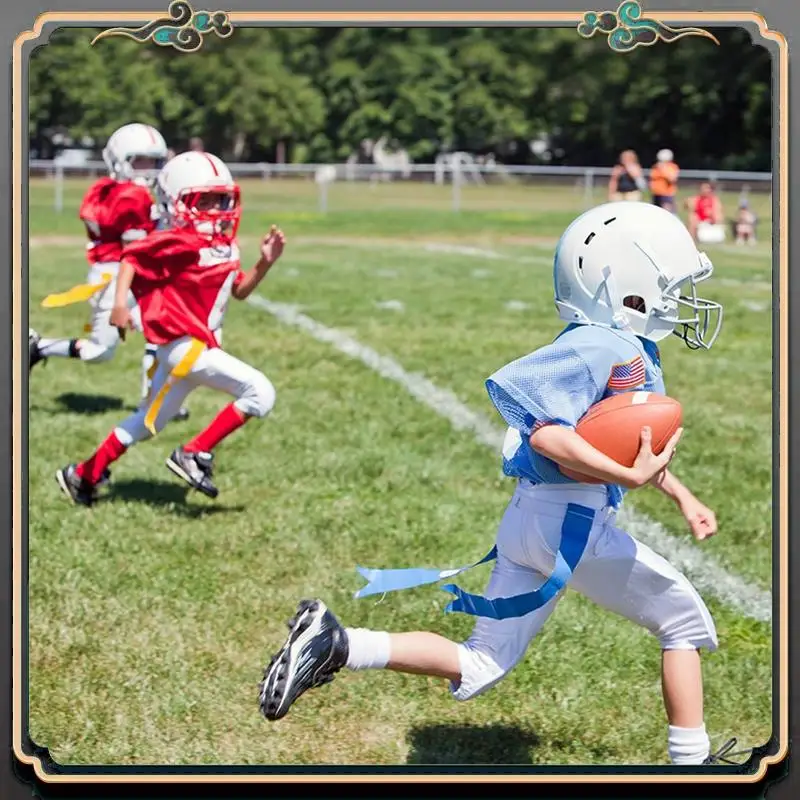 

Flag Football Set Complete Indoor & Outdoor Training Set Football Belts Kit 10 Player Flag Football Belts And Flags Set PVC