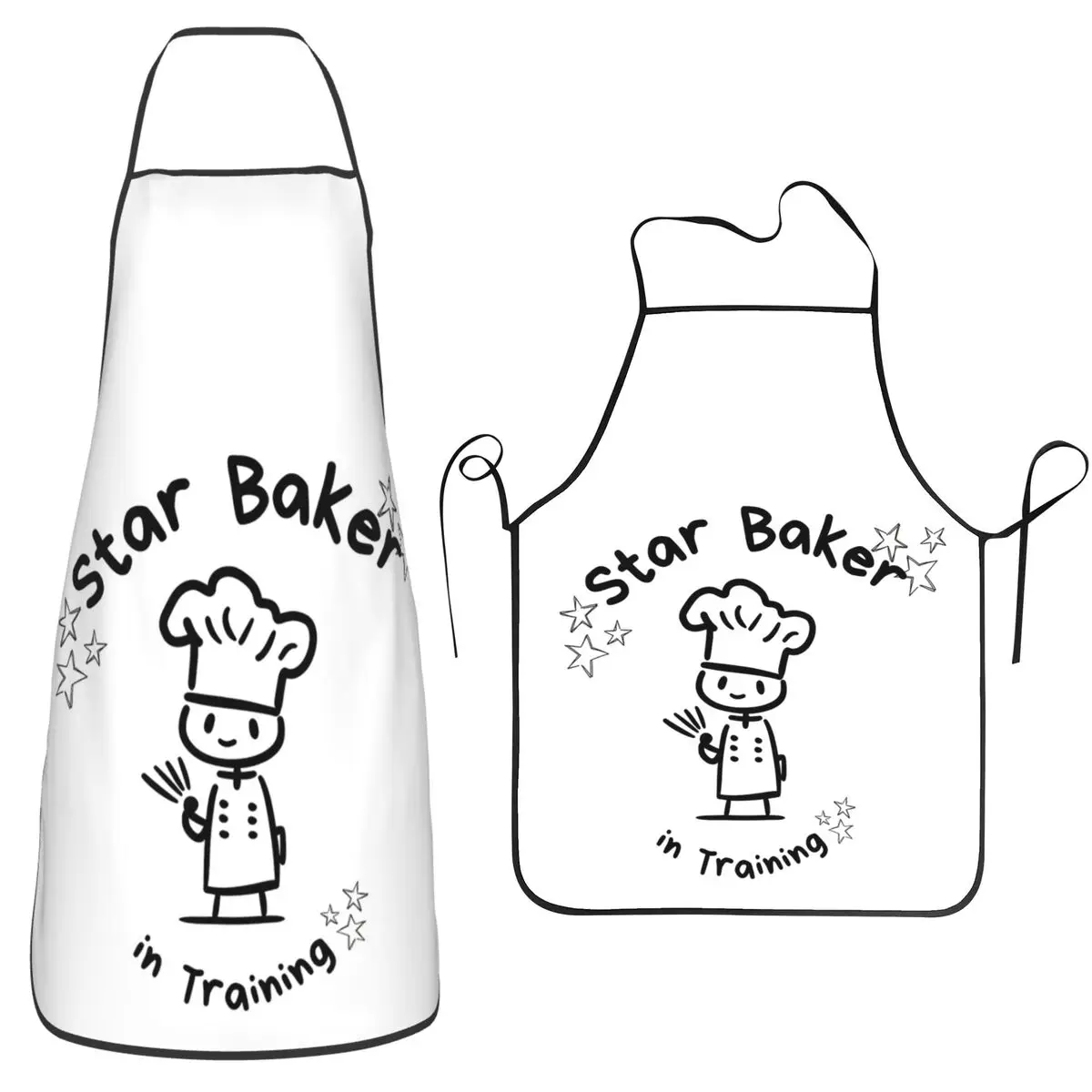 Star Baker In Training Kids Apron Chef Cooking Tablier Sleeveless Bib Kitchen Cleaning Pinafore for Women Men Gardening