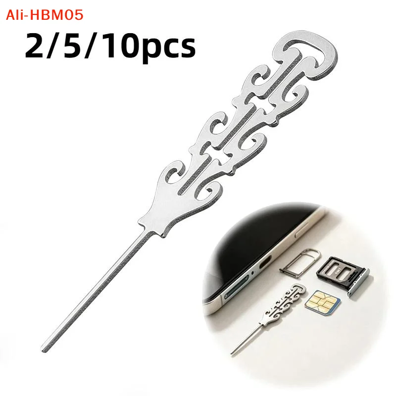 (HB05)2/5/10PCS SIM Card Removal Tool Set, Engraved Stainless Steel SIM Ejector Pins , Universal SIM Card Pin