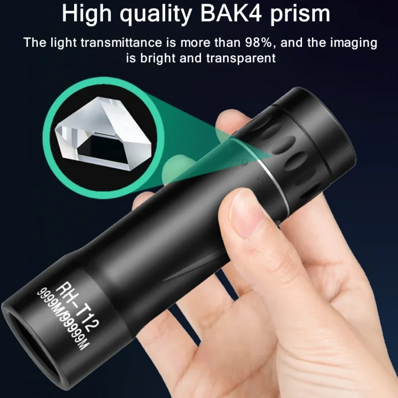 High Quality HD Powerful Monocular Telescope Portable Binoculars Long Range Telescope Hunting Camping With Phone Clip