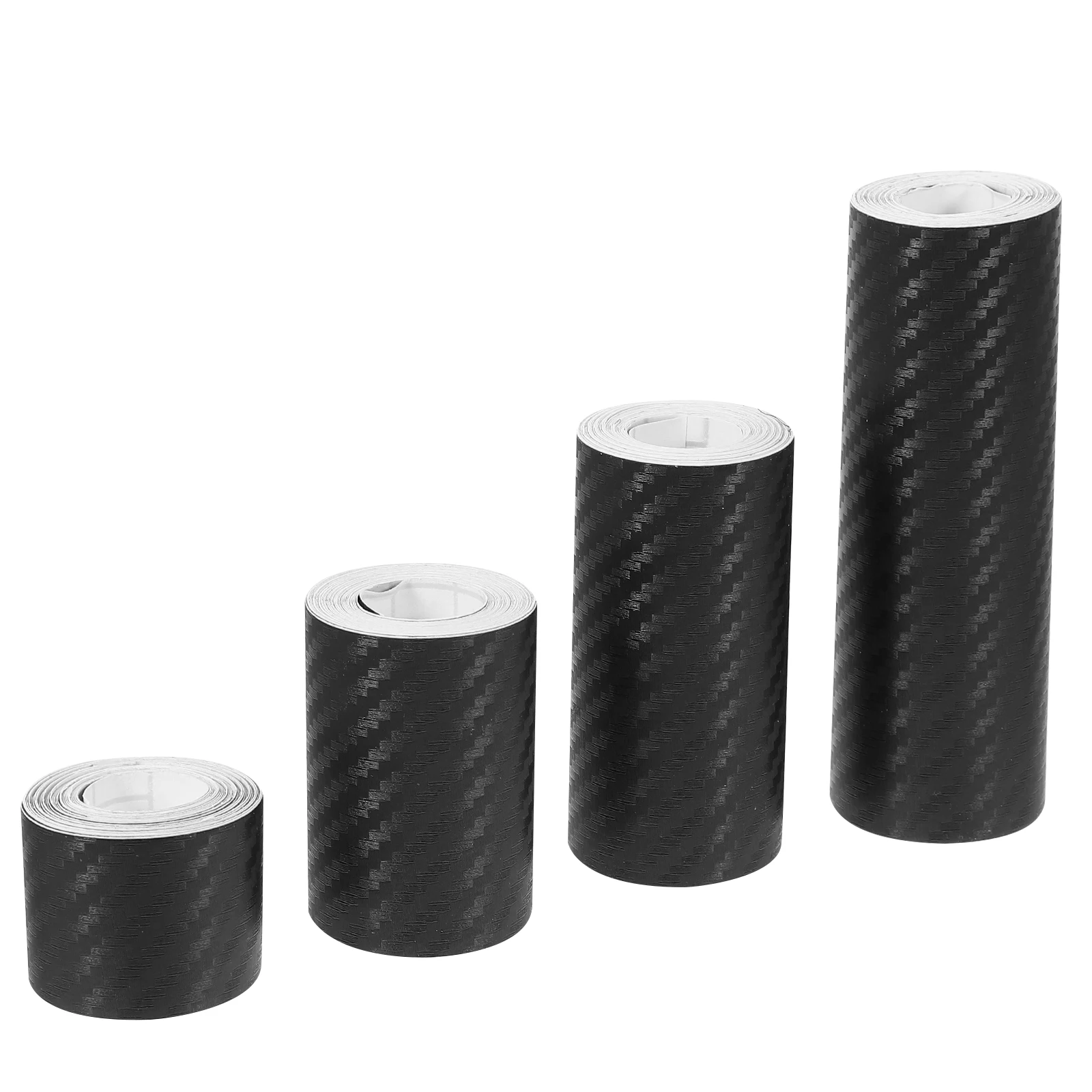 

4 Rolls Reflective Car Body Stickers Carbon Fiber Durable Scratch Resistant Dirt Resistant Removable Car Decal