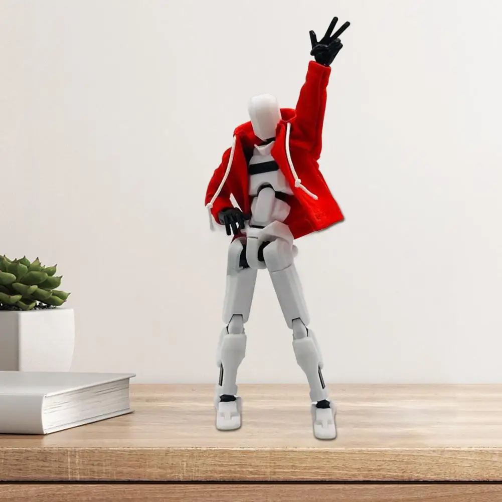 Action Doll Hoodie 3d Printed Robot Action Figure Hoodie with Articulated Dummy Figurine Multi-jointed Movable Coat Costume