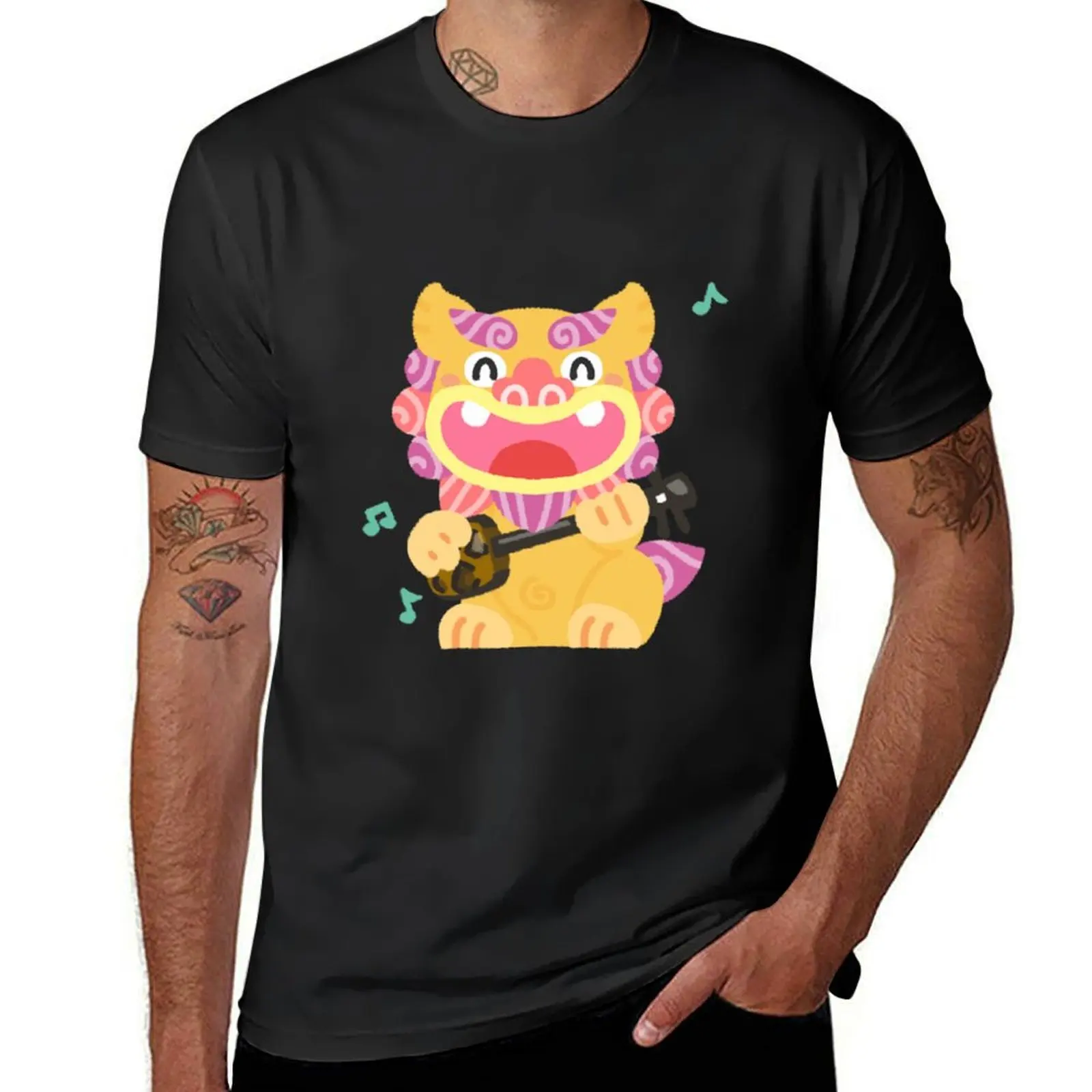 

Okinawa Shisa T-Shirt korean fashion vintage summer top aesthetic clothes Men's t shirts