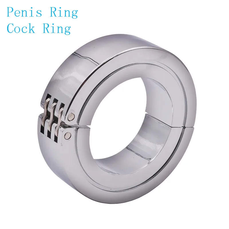 Male Penis Bondage Cock Ring Sex Toys For Men Delay Ejaculation Chastity Device Dick Metal Ball Scrotum Stretcher Intimate Goods