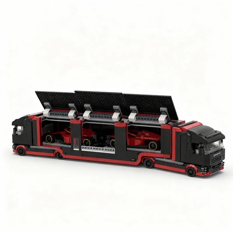 1542 قطعة من مكعبات البناء على شكل شاحنة مدينة الأبطال، هدايا عيد الميلاد، نموذج معماري قابل للتجميع، لعبة تعليمية إبداعية