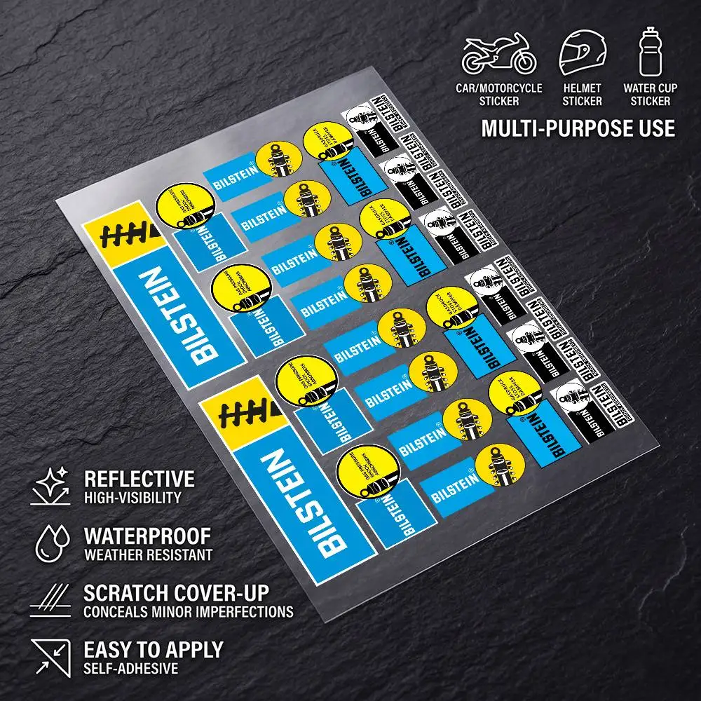 B-bIlStEiN-N Multi Scene Waterproof Reflective Scratch Cover Stickers Fit Auto Motorcycle Helmet Refrigerator