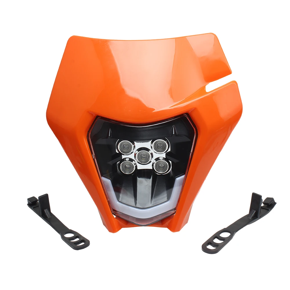 Voor KTM Koplamp Plaat LED Motorcycle Enduro Kuip EXC MX SX Lont Koplamp Crossmotor Onderdelen Supermoto Motocross Enduro Masker - afbeelding 1