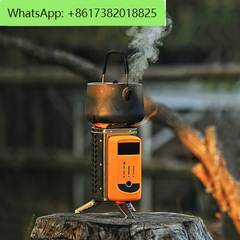 Power generation wood stove folding rechargeable outdoor picnic stove stainless steel portable camping stove