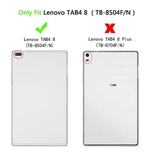 Custer Case for Lenovo Tab 4 8 TB-8504F TB-8504N,Ultra-Thin PU-Leather Hard Shell Cover for Lenovo Tab 4 8 TB-8504F TB-8504N