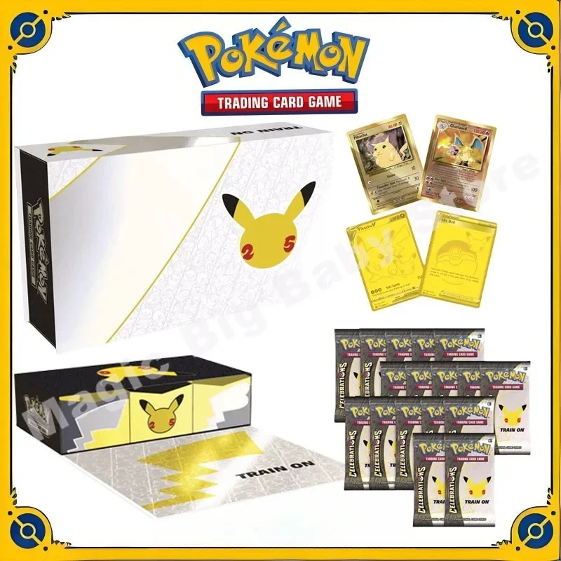 Original Genuine Pokemon Trading PTCG Cards English 25 Anniversary Commemorate Ultimate Celebrations Ultra Premium Gift Box Gift