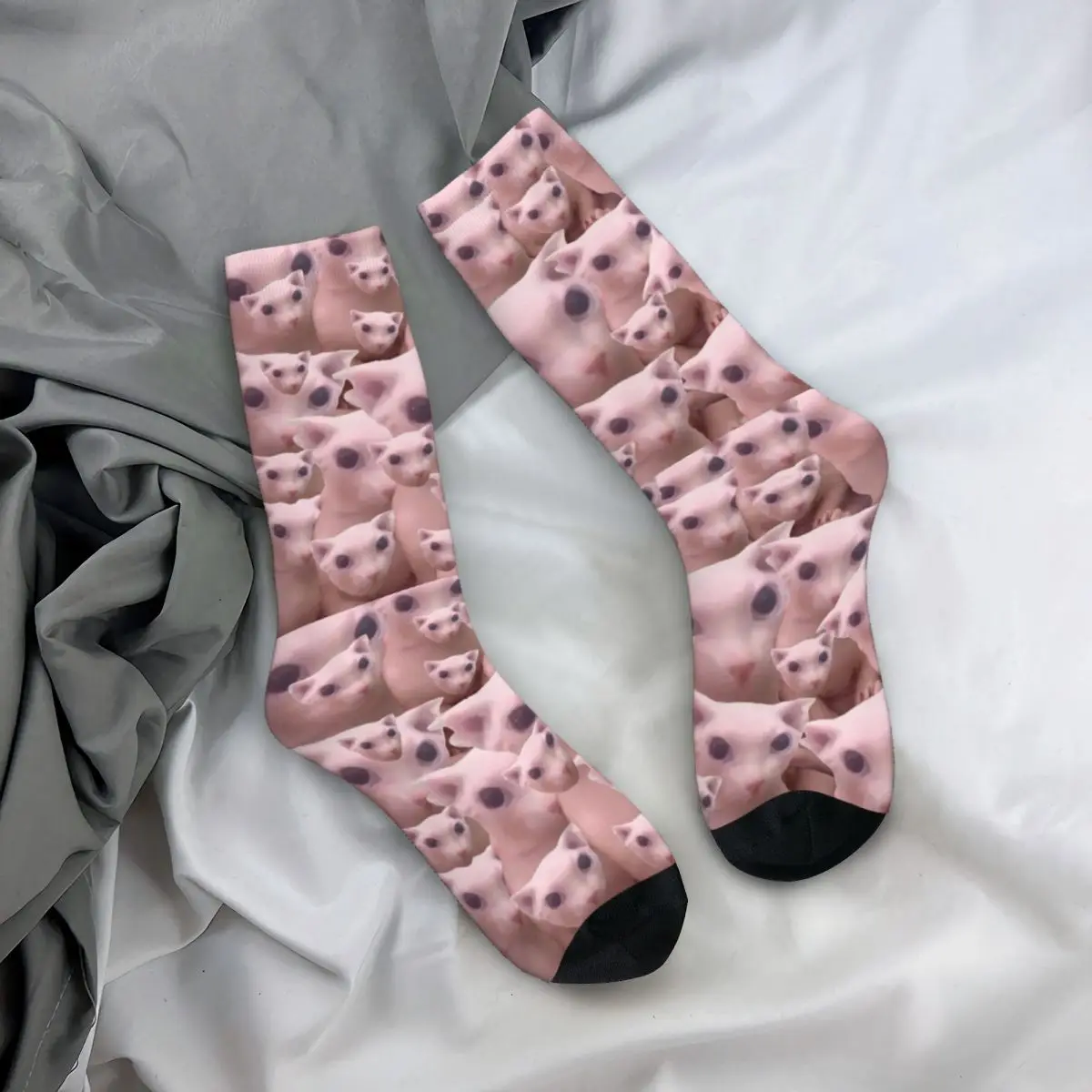 Bingus Pattern Socks Men Women Polyester Casual Funny Sphynx Cat Socks Crazy Spring Summer Autumn Winter Middle Tube Socks Gift