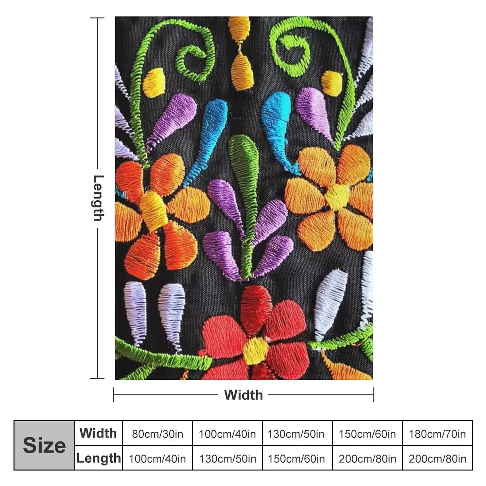 Mexican Flowers Throw Blanket Soft Plaid christmas decoration Blankets