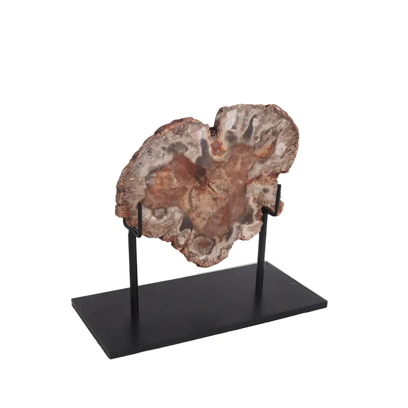 New Chinese Style Wabi Sand Wind Fossil Wood Ornament for Home Office Study Desktop Soft Decoration Craft Model Room Display